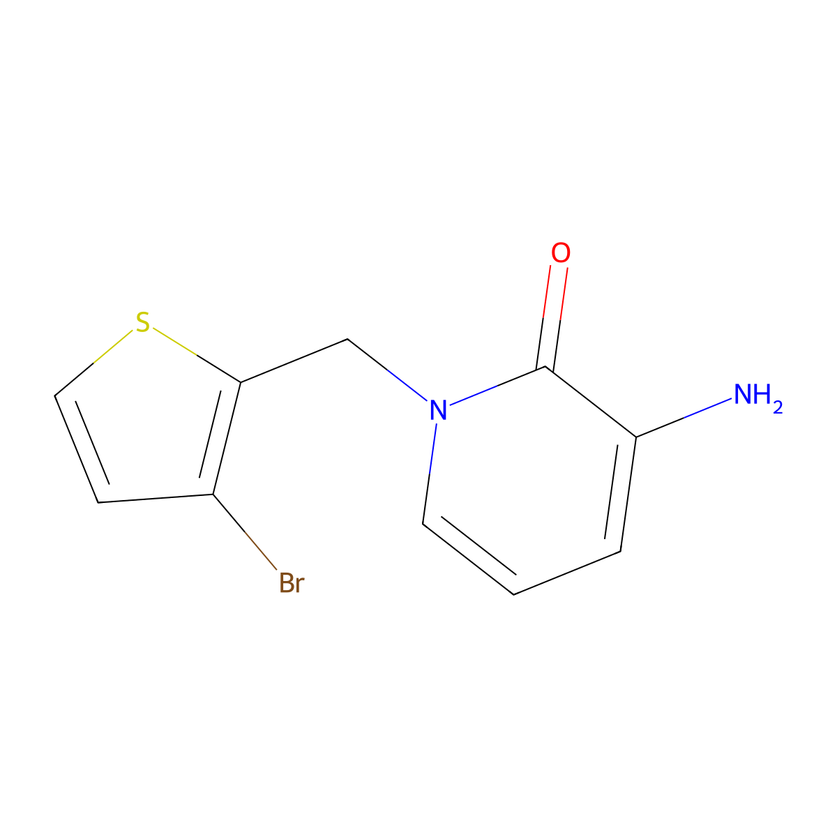 3-Amino-1-((3-bromothiophen-2-yl)methyl)pyridin-2(1h)-one molecular structure, CAS 1249789-41-0