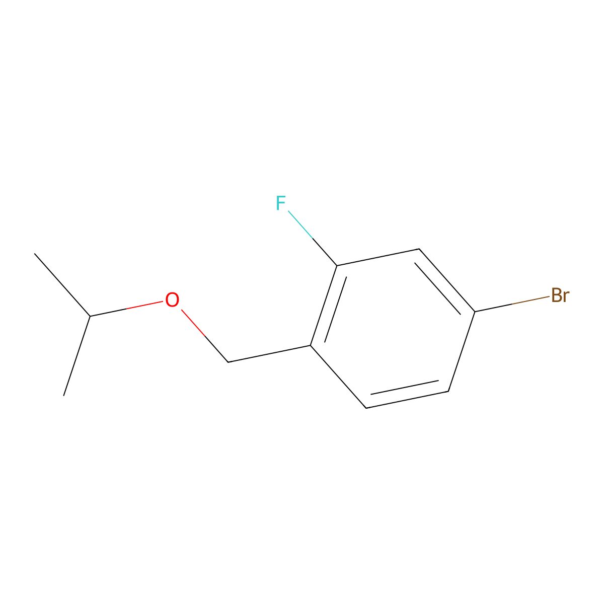 4-Bromo-2-fluoro-1-(isopropoxymethyl)benzene molecular structure, CAS 1249789-78-3