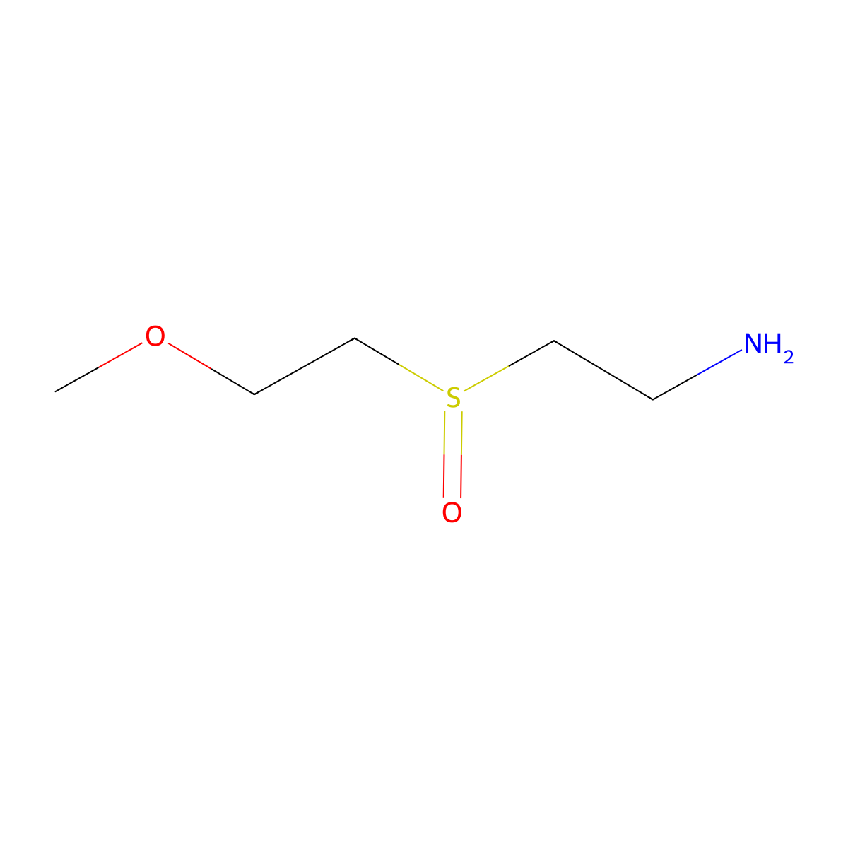 1-(2-Aminoethanesulfinyl)-2-methoxyethane molecular structure, CAS 1249790-32-6