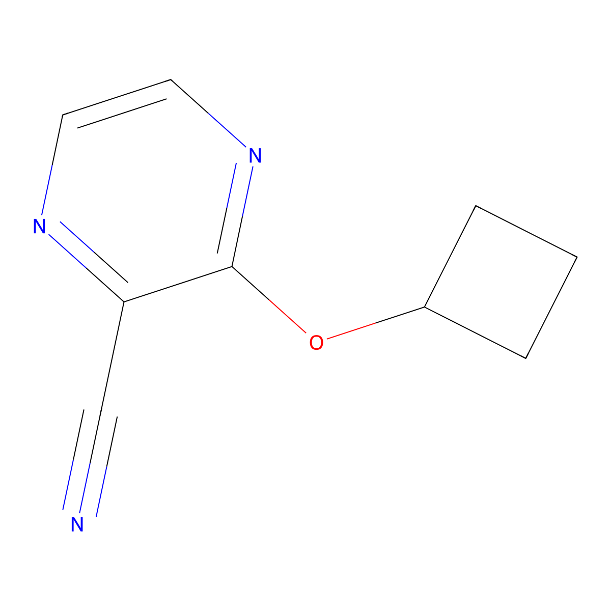 3-Cyclobutoxypyrazine-2-carbonitrile molecular structure, CAS 1249793-78-9