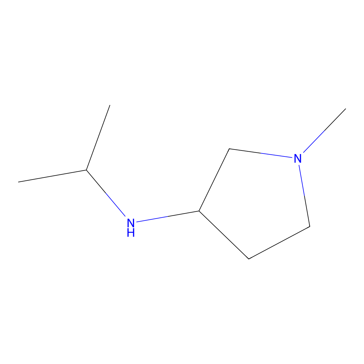 N-Isopropyl-1-methylpyrrolidin-3-amine molecular structure, CAS 1249795-36-5