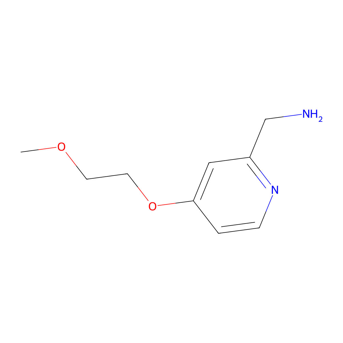 [4-(2-Methoxyethoxy)pyridin-2-yl]methanamine molecular structure, CAS 1249795-97-8