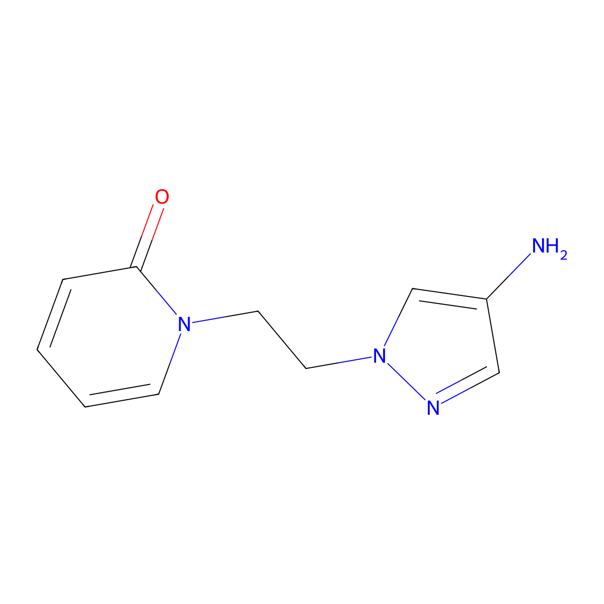 1-(2-(4-Amino-1h-pyrazol-1-yl)ethyl)pyridin-2(1h)-one molecular structure, CAS 1249796-18-6