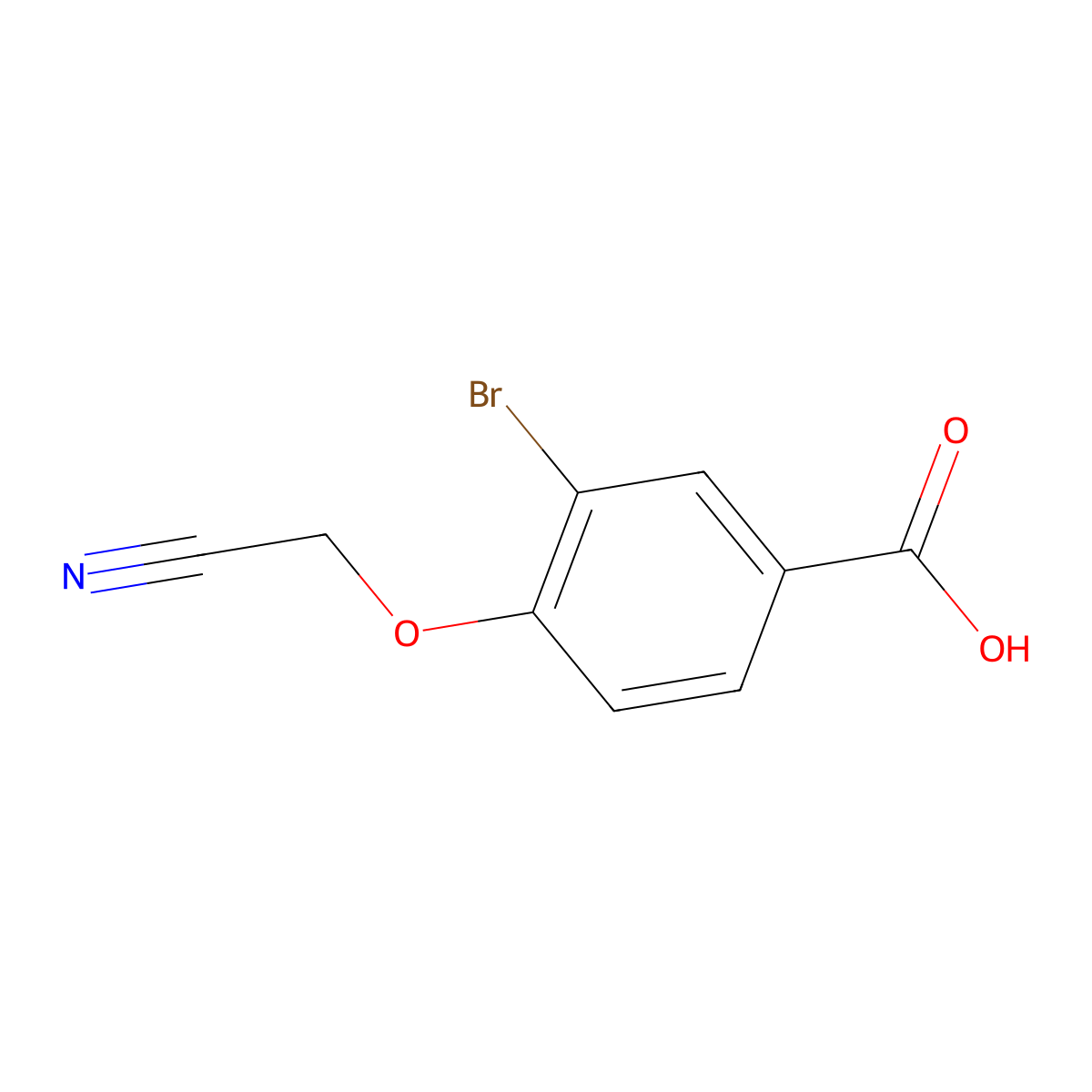 3-Bromo-4-(cyanomethoxy)benzoic acid molecular structure, CAS 1249797-05-4