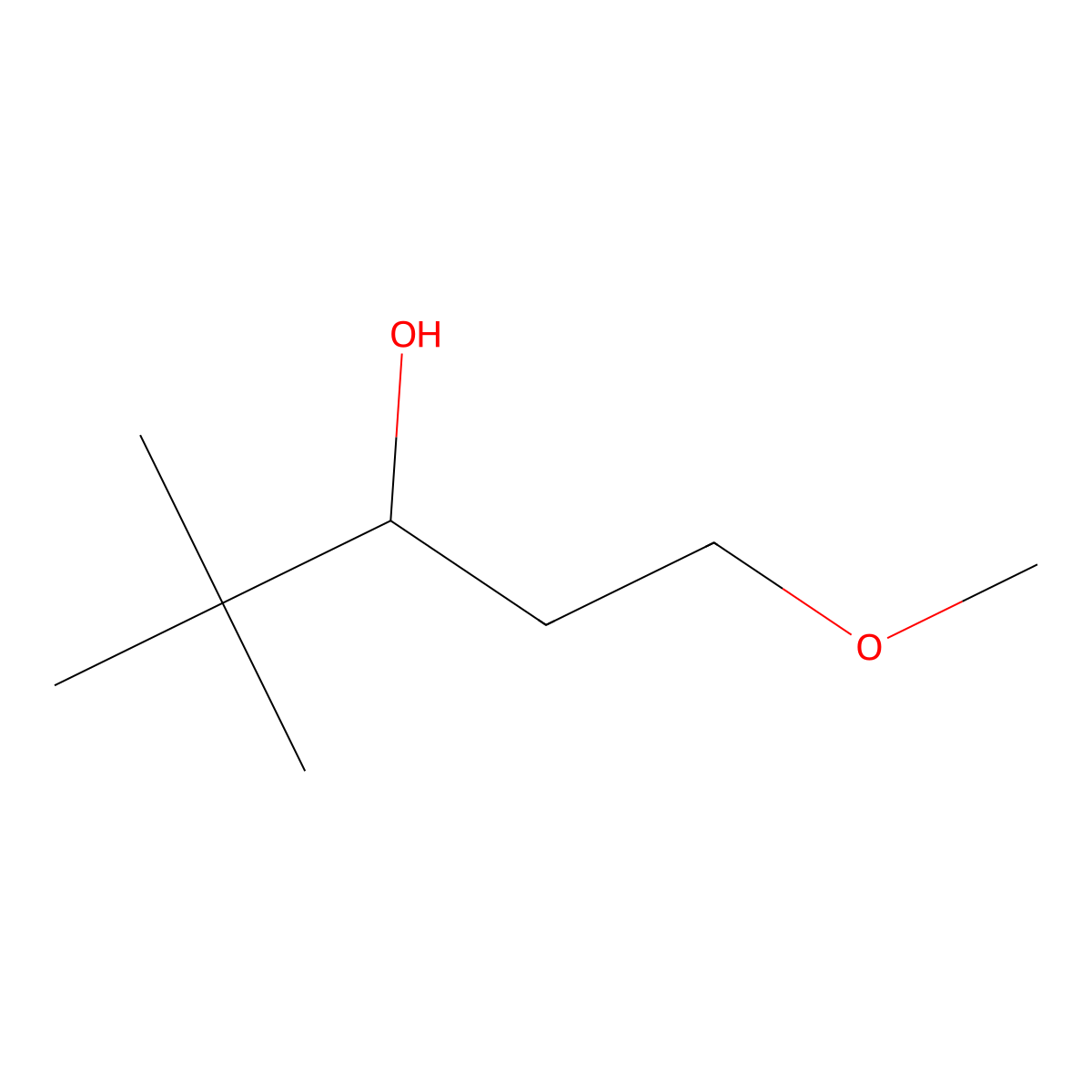1-Methoxy-4,4-dimethylpentan-3-ol molecular structure, CAS 1249800-80-3