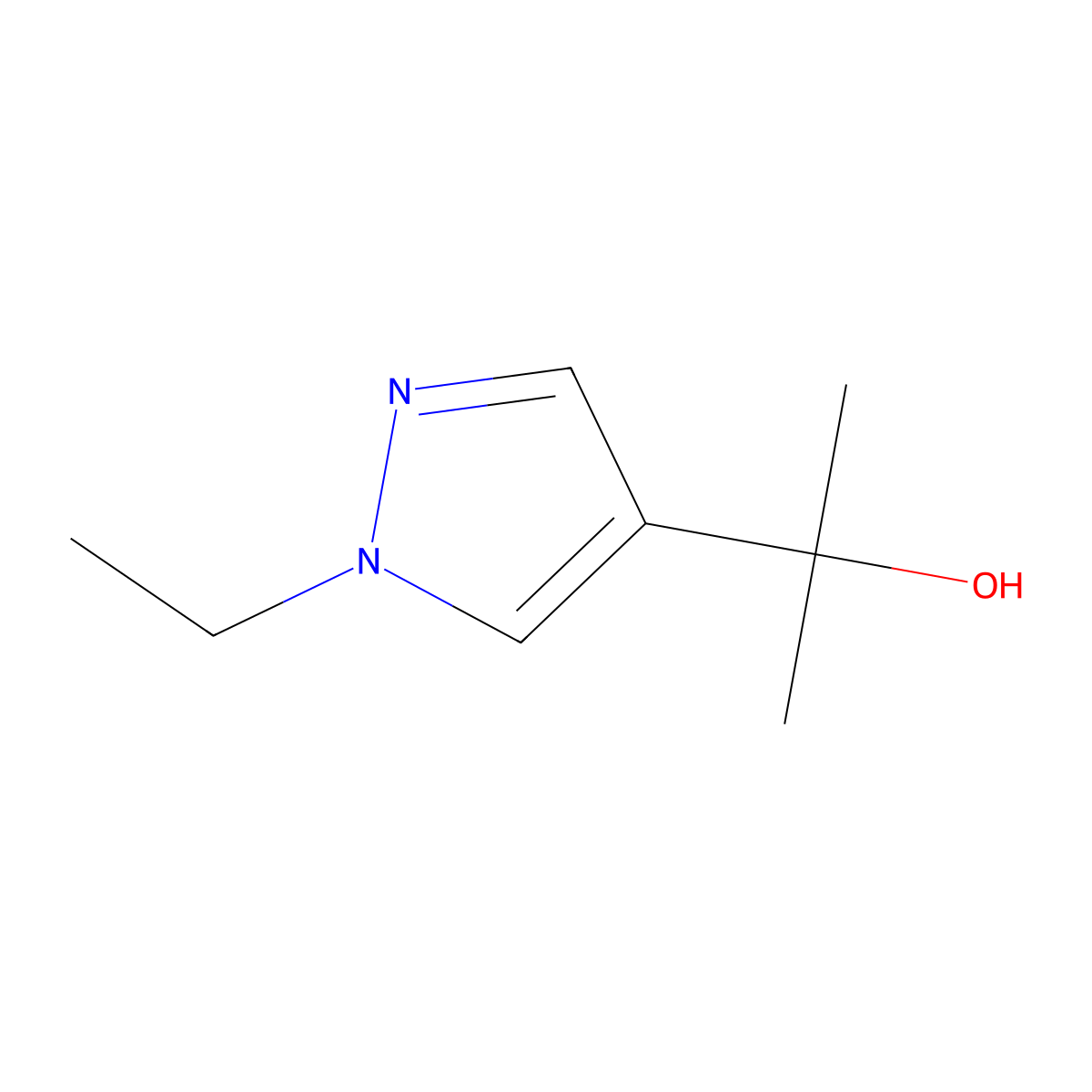 2-(1-ethyl-1H-pyrazol-4-yl)propan-2-ol molecular structure, CAS 1249801-97-5