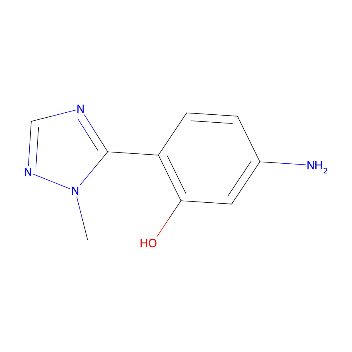 5-Amino-2-(1-methyl-1h-1,2,4-triazol-5-yl)phenol molecular structure, CAS 1249802-04-7