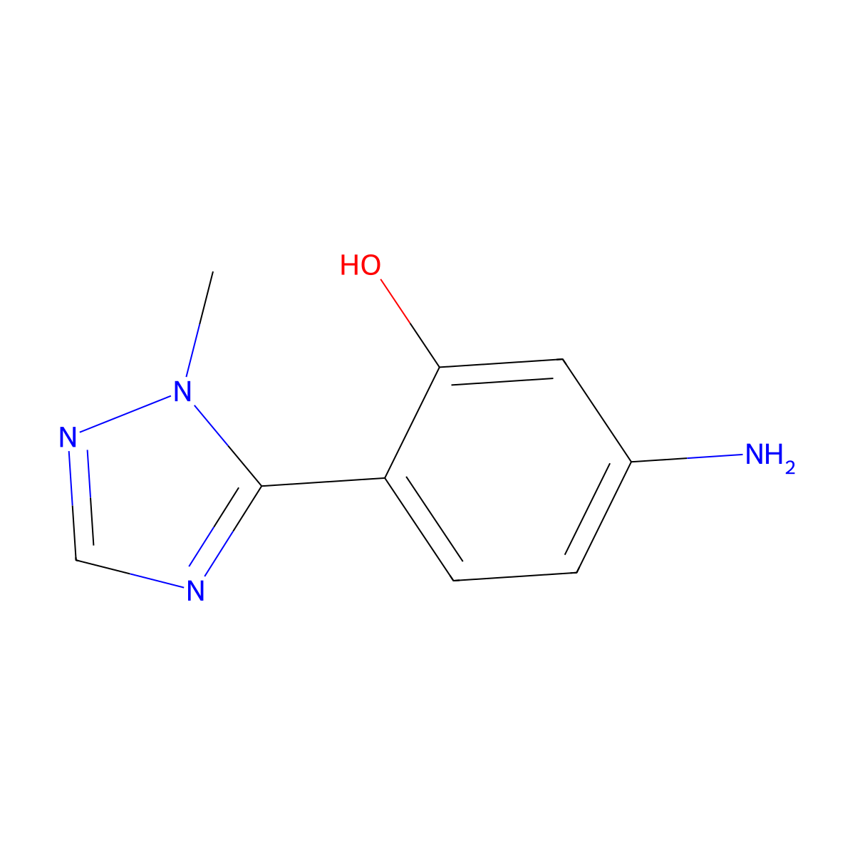 5-Amino-2-(1-methyl-1h-1,2,4-triazol-5-yl)phenol molecular structure, CAS 1249802-04-7