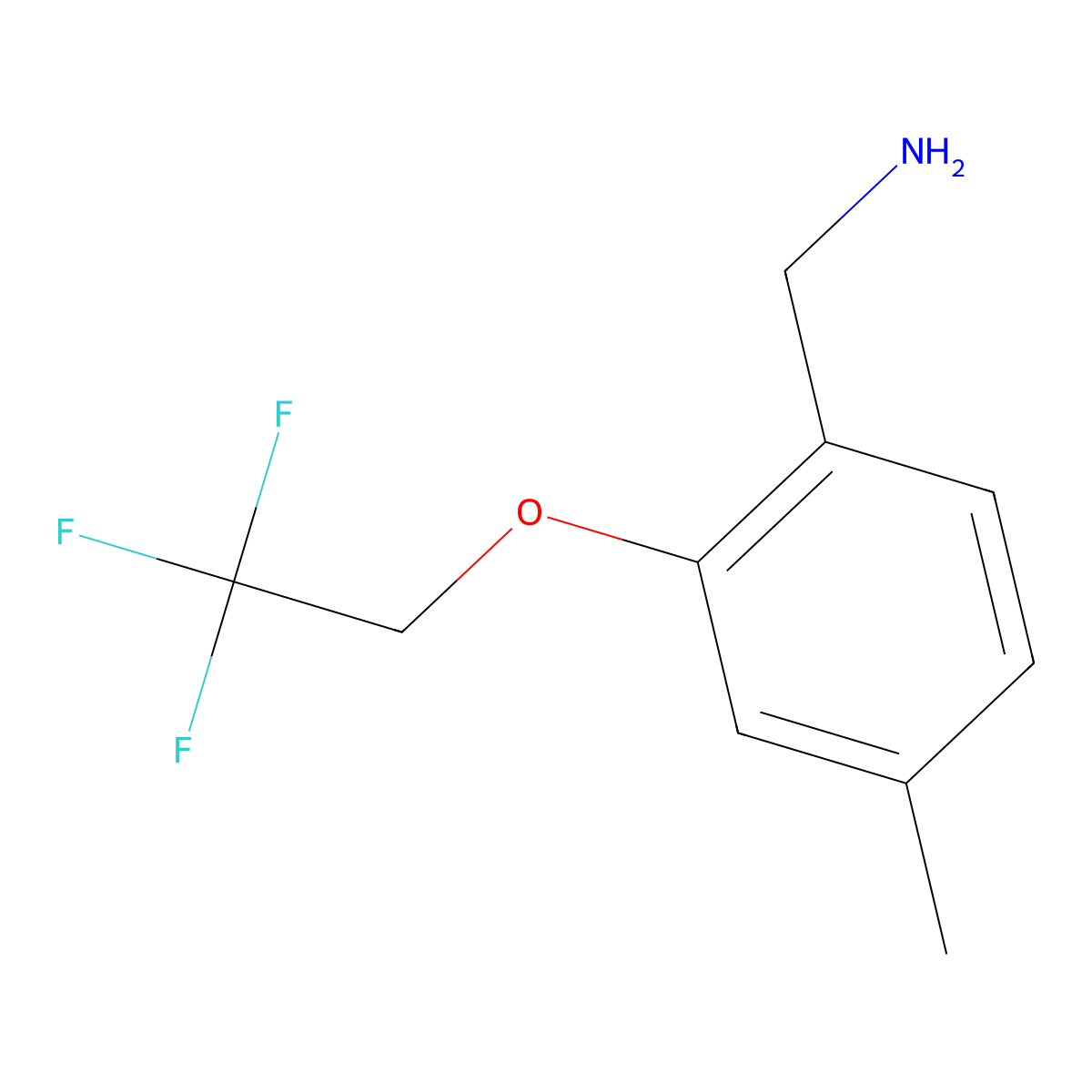 [4-Methyl-2-(2,2,2-trifluoroethoxy)phenyl]methanamine molecular structure, CAS 1249802-64-9