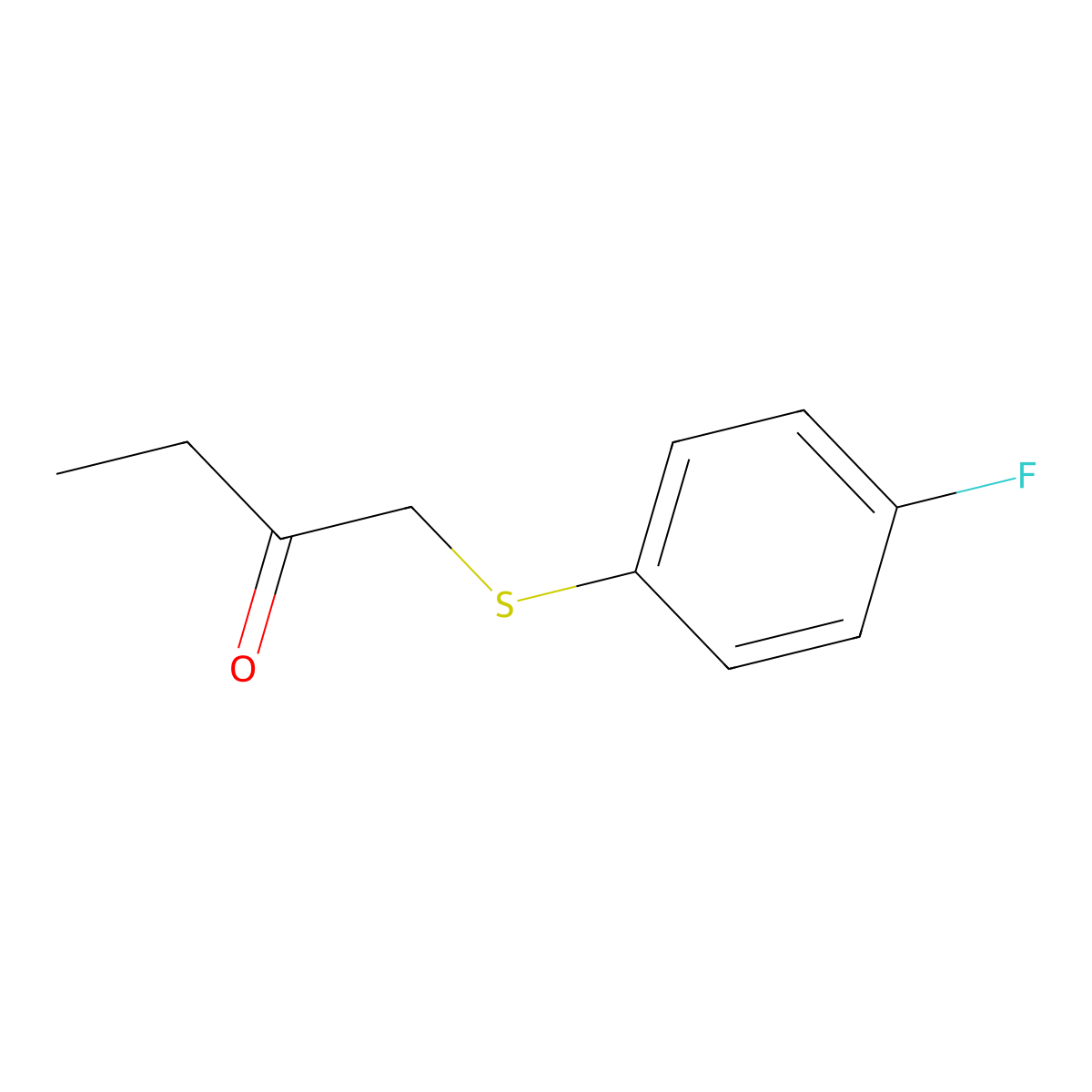 1-((4-Fluorophenyl)thio)butan-2-one molecular structure, CAS 1249805-49-9