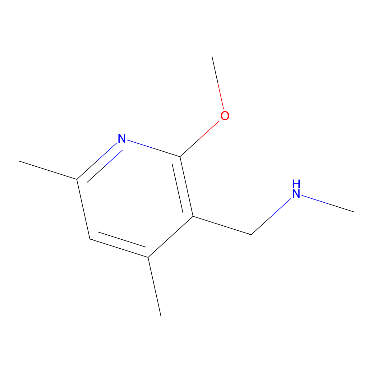 [(2-Methoxy-4,6-dimethylpyridin-3-yl)methyl](methyl)amine molecular structure, CAS 1249806-32-3