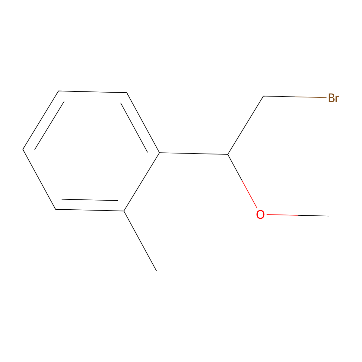 1-(2-Bromo-1-methoxyethyl)-2-methylbenzene molecular structure, CAS 1249806-88-9