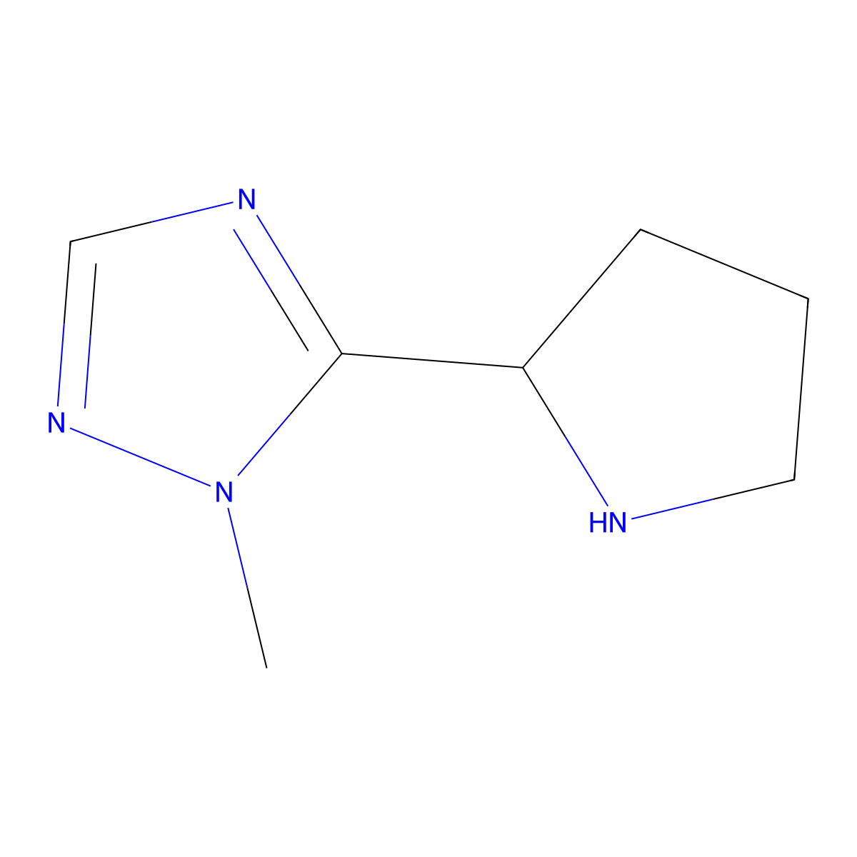 1-Methyl-5-pyrrolidin-2-yl-1H-[1,2,4]triazole molecular structure, CAS 1249807-61-1