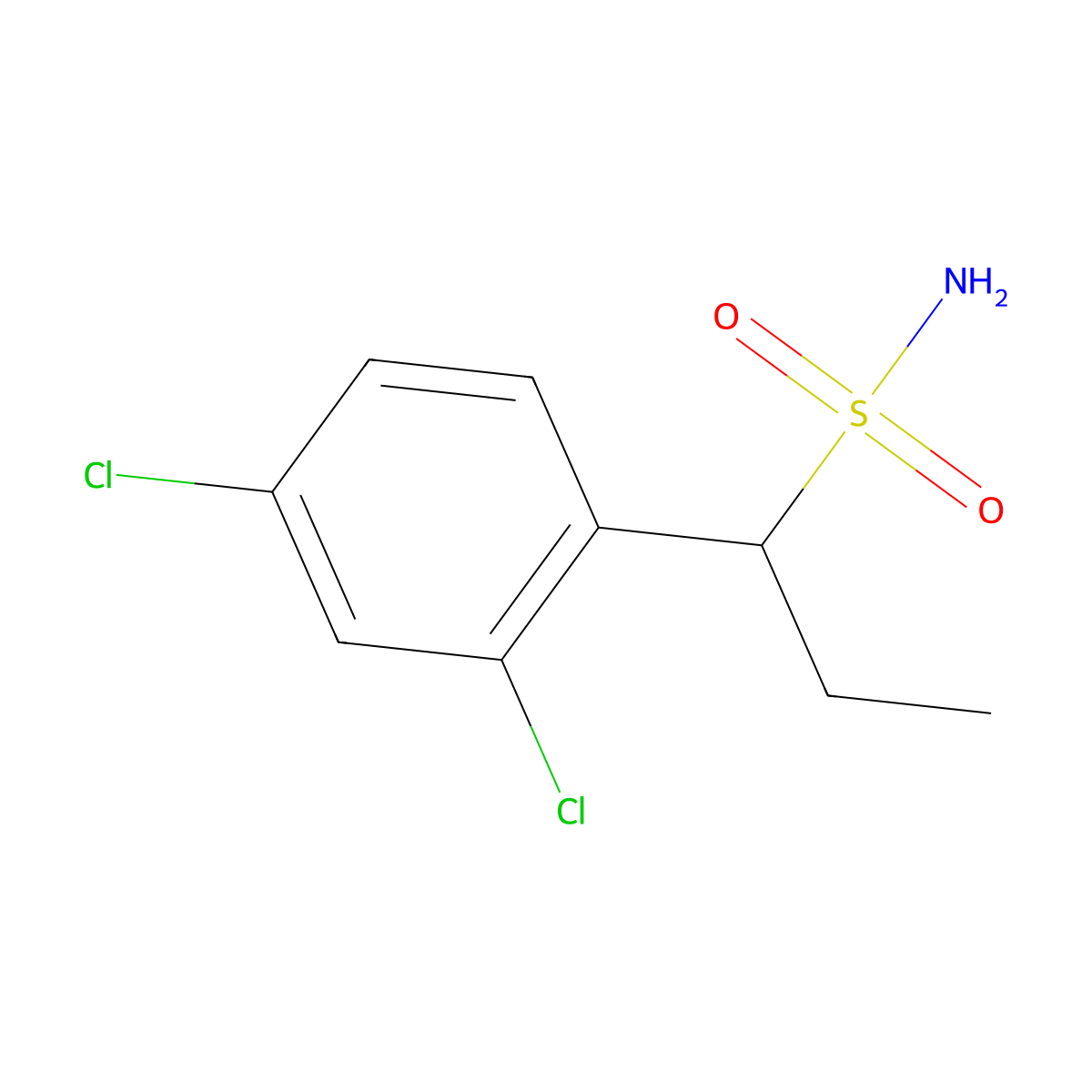 1-(2,4-Dichlorophenyl)propane-1-sulfonamide molecular structure, CAS 1249809-66-2