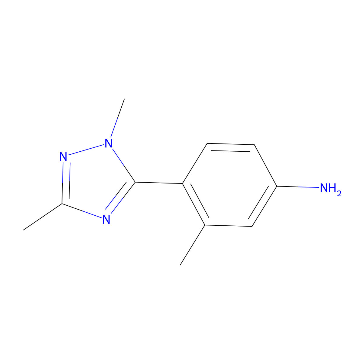 4-(1,3-Dimethyl-1h-1,2,4-triazol-5-yl)-3-methylaniline molecular structure, CAS 1249810-21-6