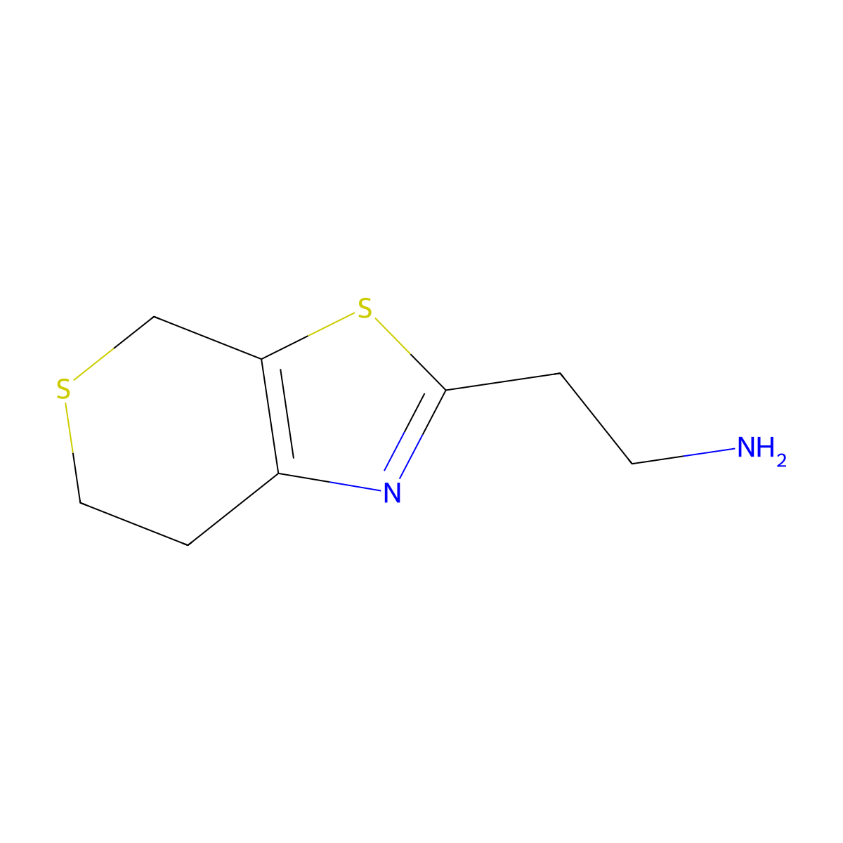 2-(6,7-Dihydro-4h-thiopyrano[4,3-d]thiazol-2-yl)ethan-1-amine molecular structure, CAS 1249810-70-5