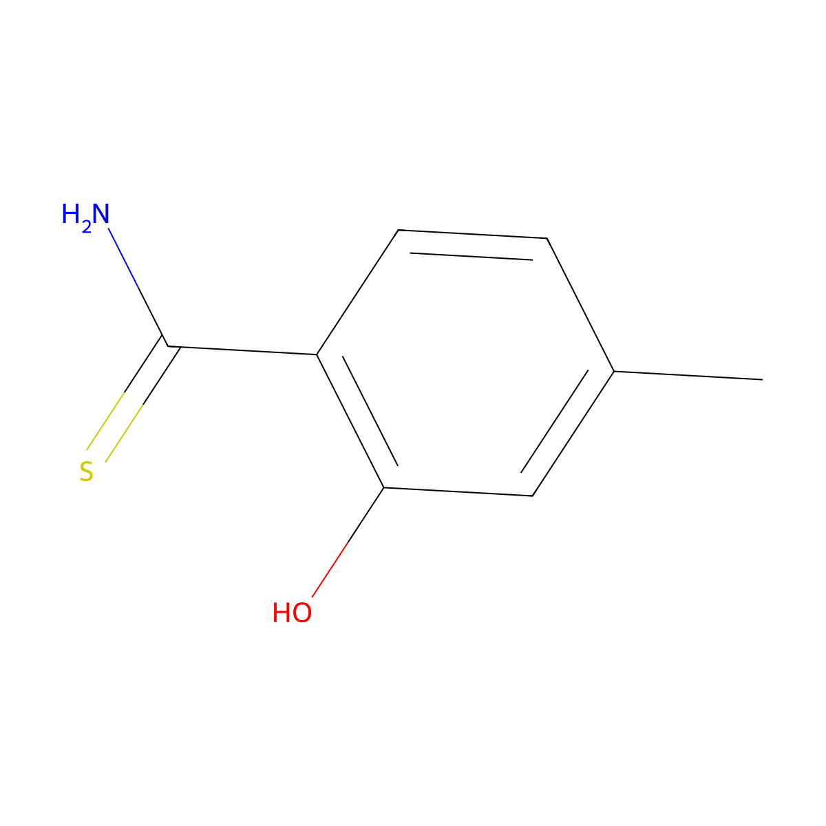 2-Hydroxy-4-methylbenzothioamide molecular structure, CAS 1249811-25-3