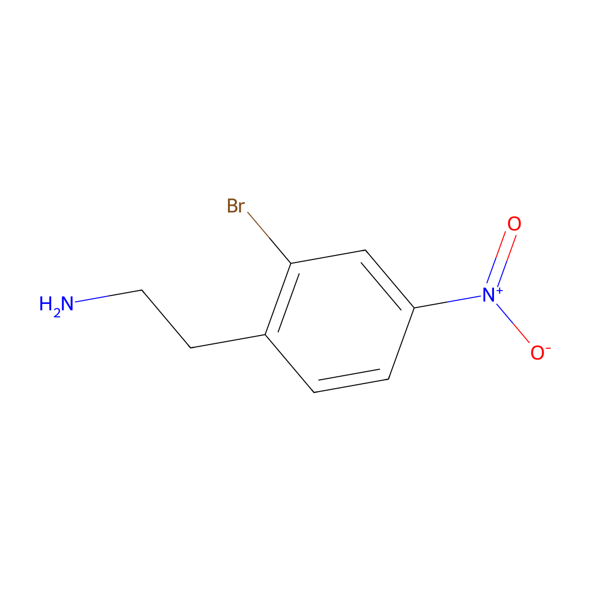 2-(2-Bromo-4-nitrophenyl)ethan-1-amine molecular structure, CAS 1249811-40-2