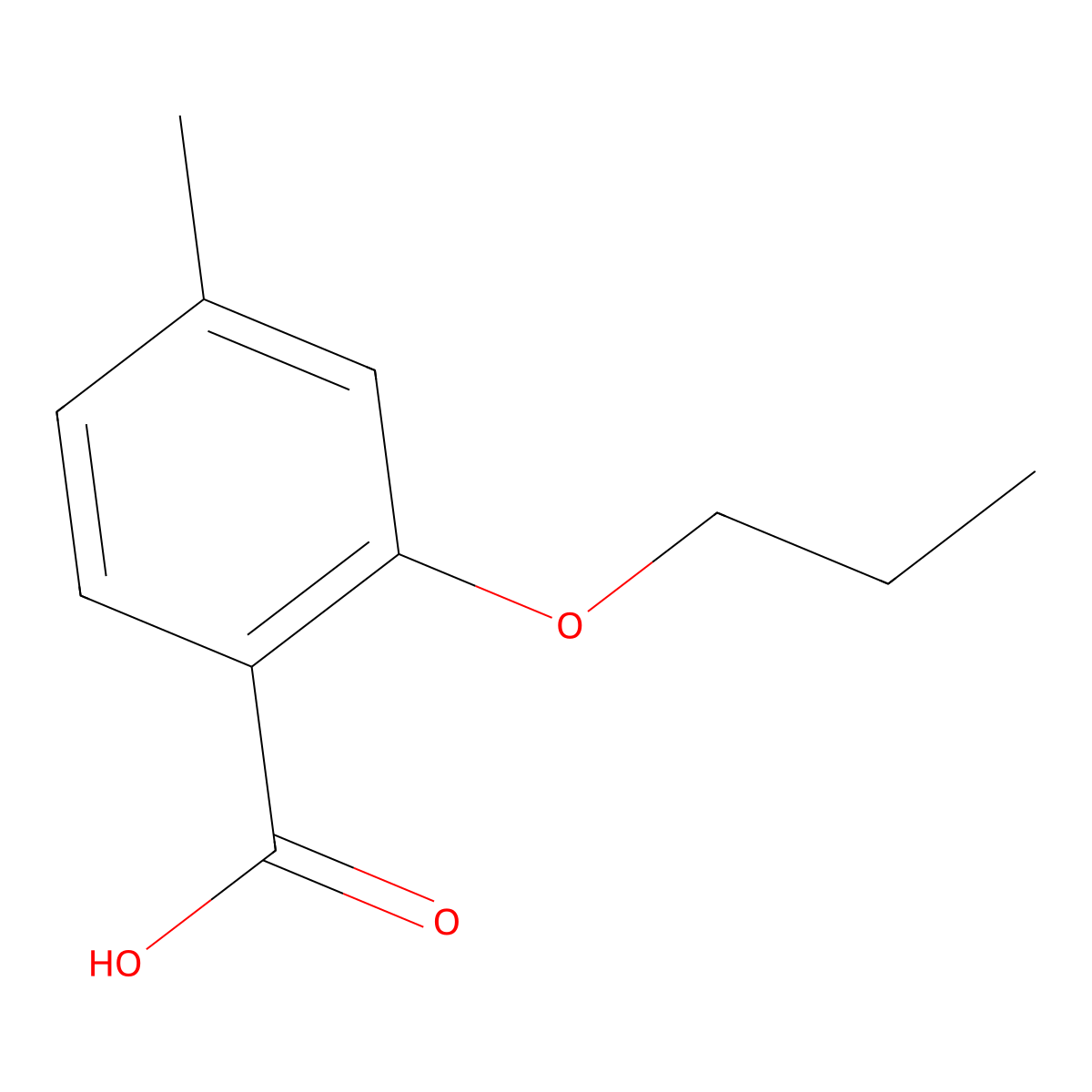 4-Methyl-2-propoxybenzoic acid molecular structure, CAS 1249812-16-5