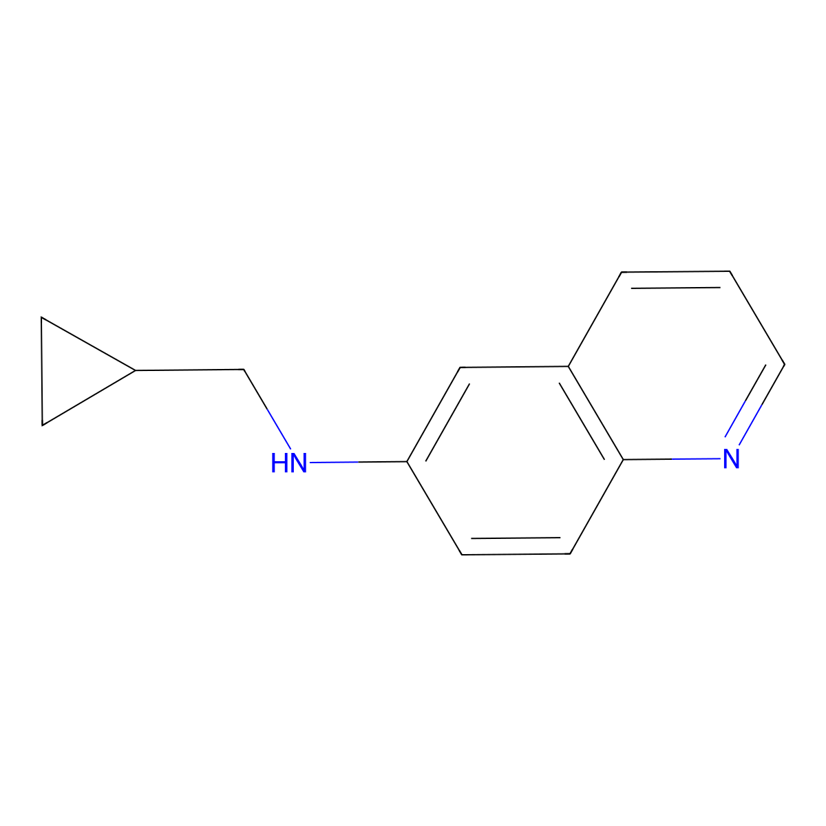 N-(cyclopropylmethyl)quinolin-6-amine molecular structure, CAS 1249814-33-2