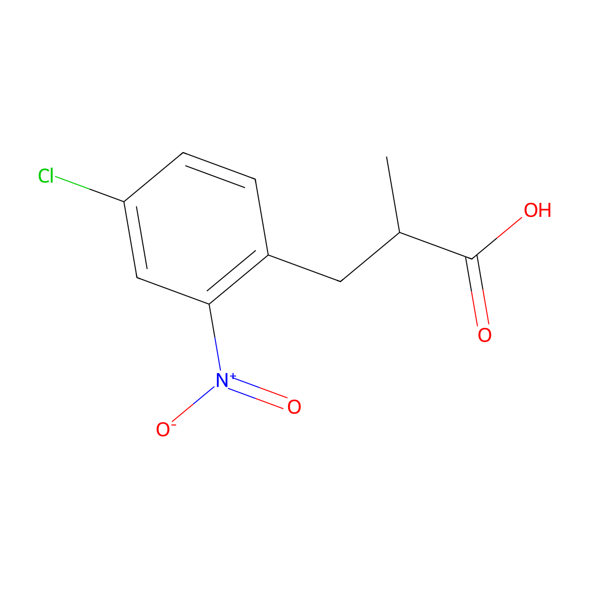 3-(4-Chloro-2-nitrophenyl)-2-methylpropanoic acid molecular structure, CAS 1249815-62-0