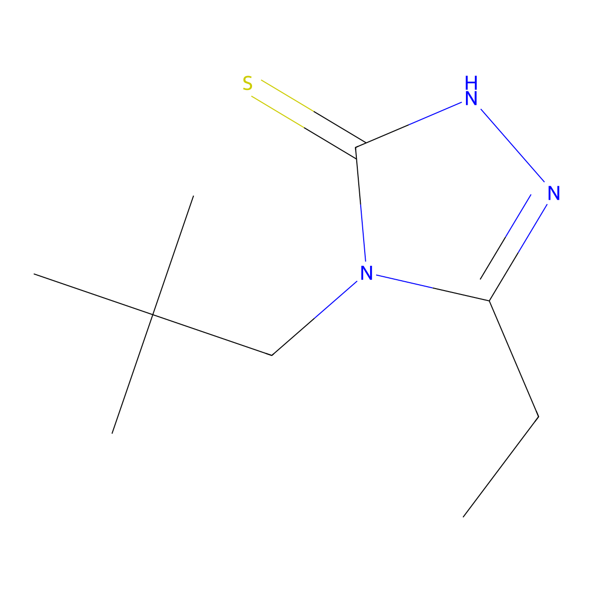 4-(2,2-dimethylpropyl)-5-ethyl-4H-1,2,4-triazole-3-thiol molecular structure, CAS 1249817-53-5