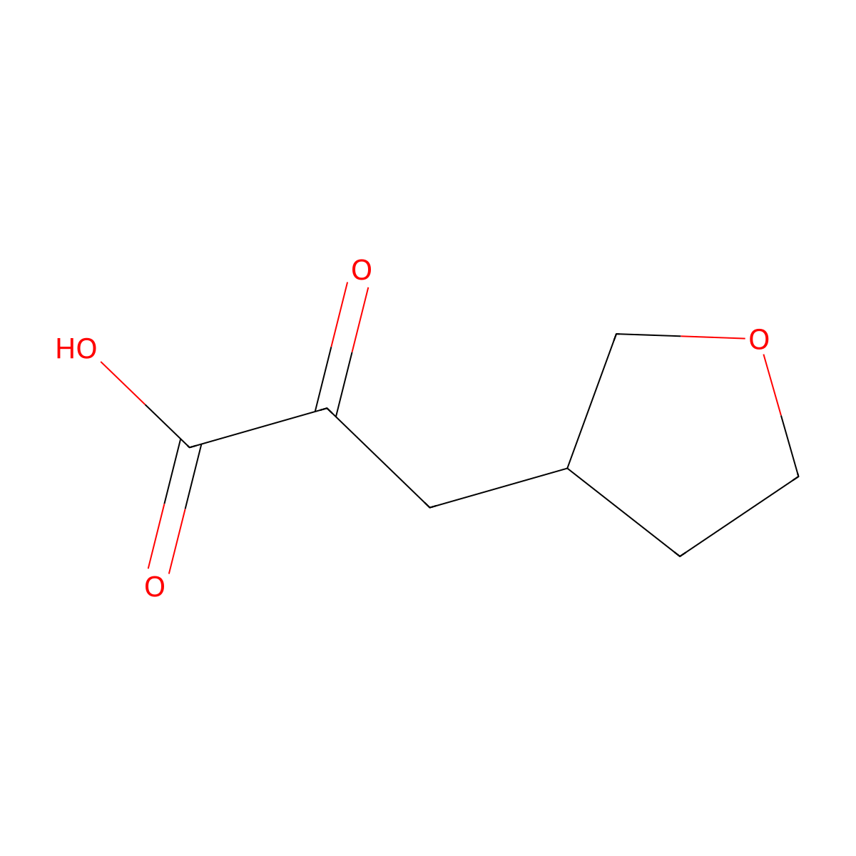 2-Oxo-3-(oxolan-3-yl)propanoic acid molecular structure, CAS 1249824-03-0