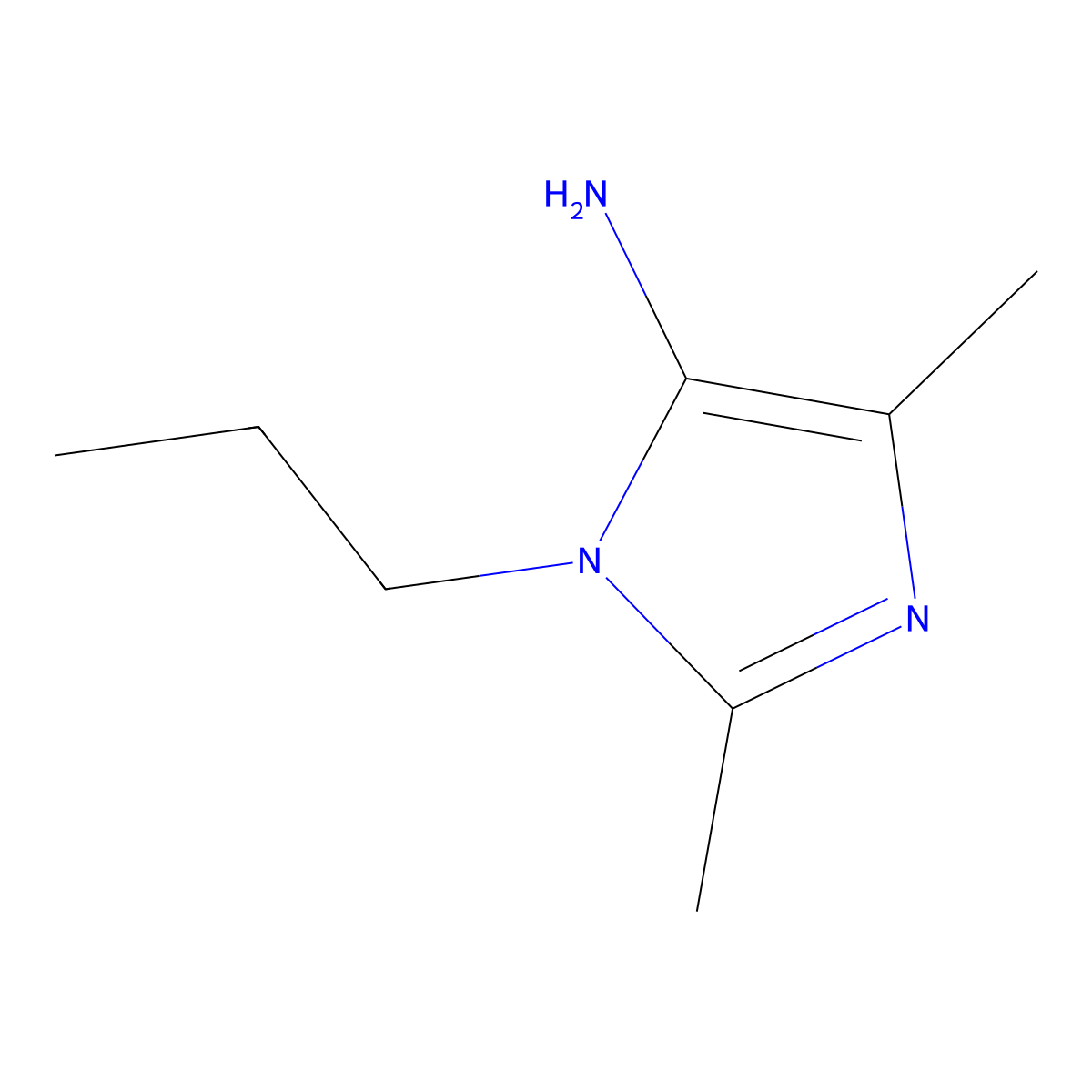 2,4-dimethyl-1-propyl-1H-imidazol-5-amine molecular structure, CAS 1249824-98-3
