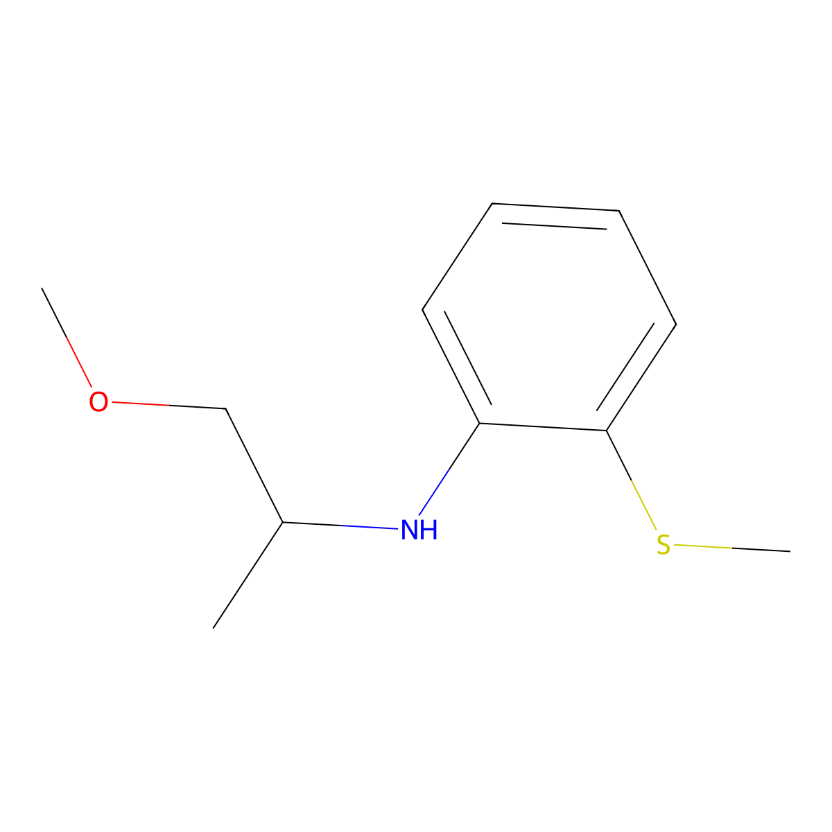 N-(1-Methoxypropan-2-yl)-2-(methylsulfanyl)aniline molecular structure, CAS 1249825-95-3