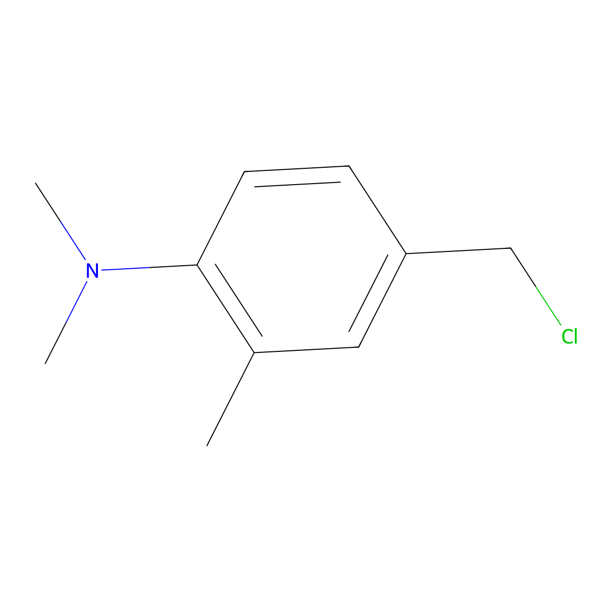 4-(chloromethyl)-N,N,2-trimethylaniline molecular structure, CAS 1249827-52-8