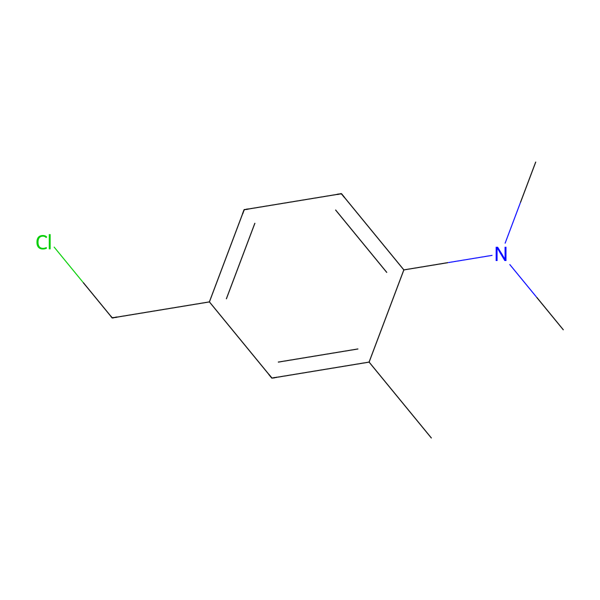 4-(chloromethyl)-N,N,2-trimethylaniline molecular structure, CAS 1249827-52-8