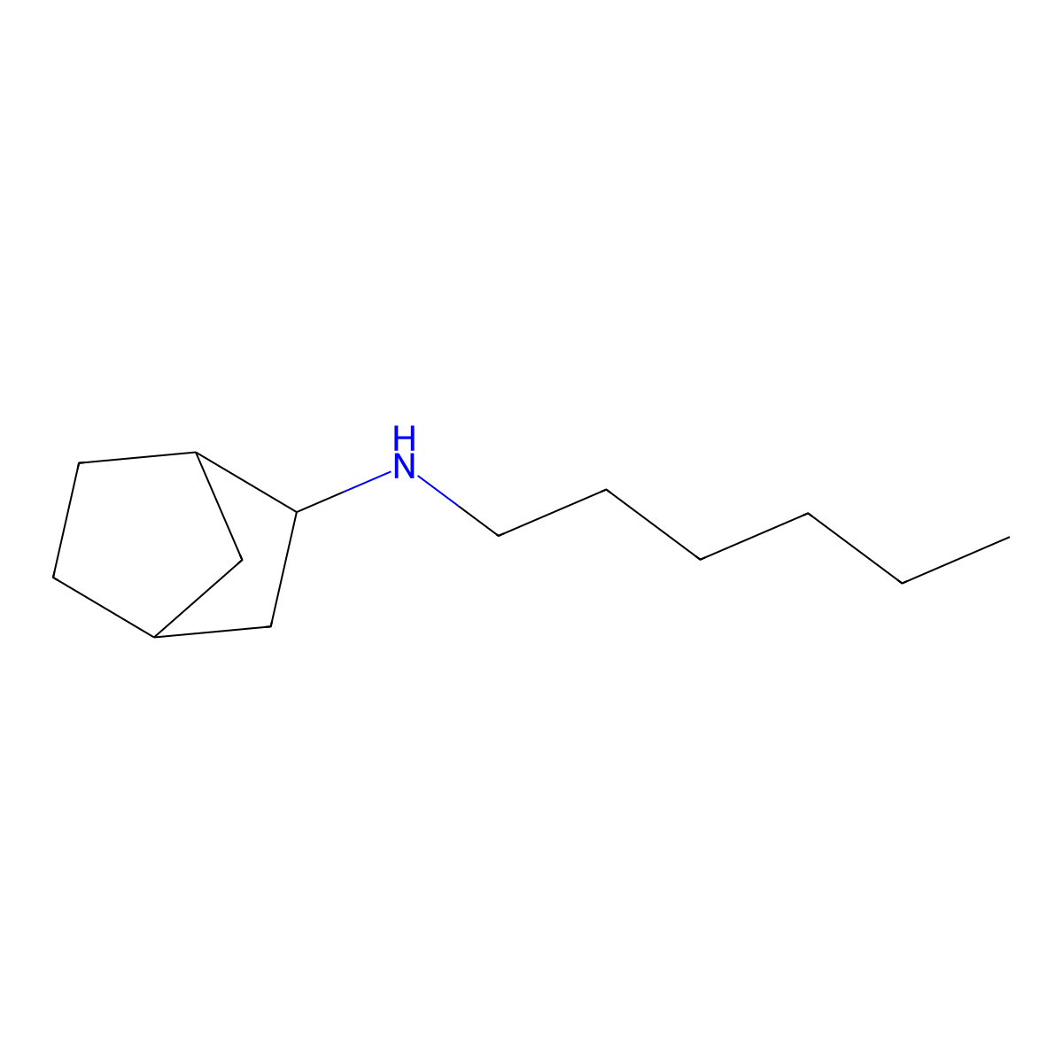 N-hexylbicyclo[2.2.1]heptan-2-amine molecular structure, CAS 1249827-61-9