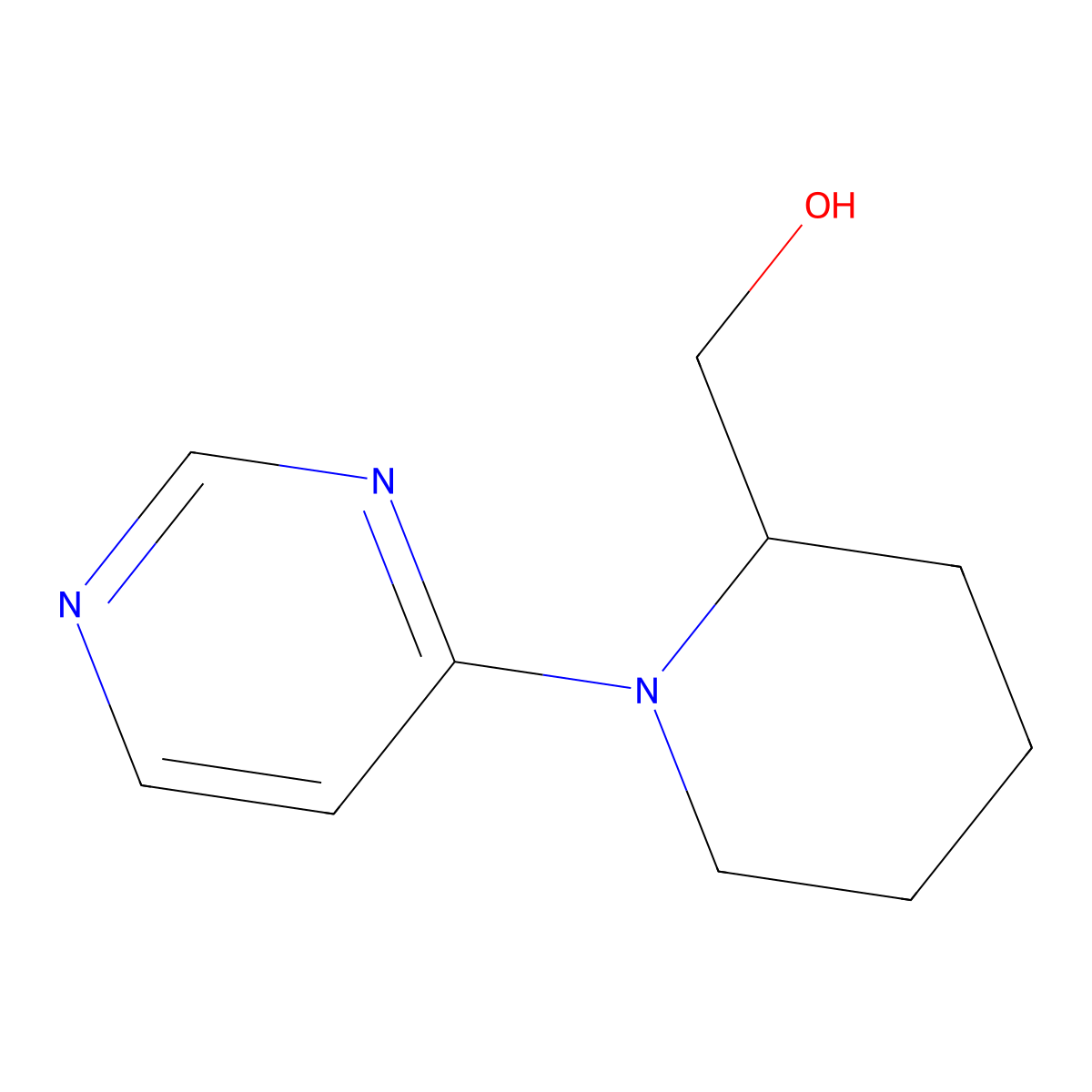 [1-(Pyrimidin-4-yl)piperidin-2-yl]methanol molecular structure, CAS 1249830-74-7