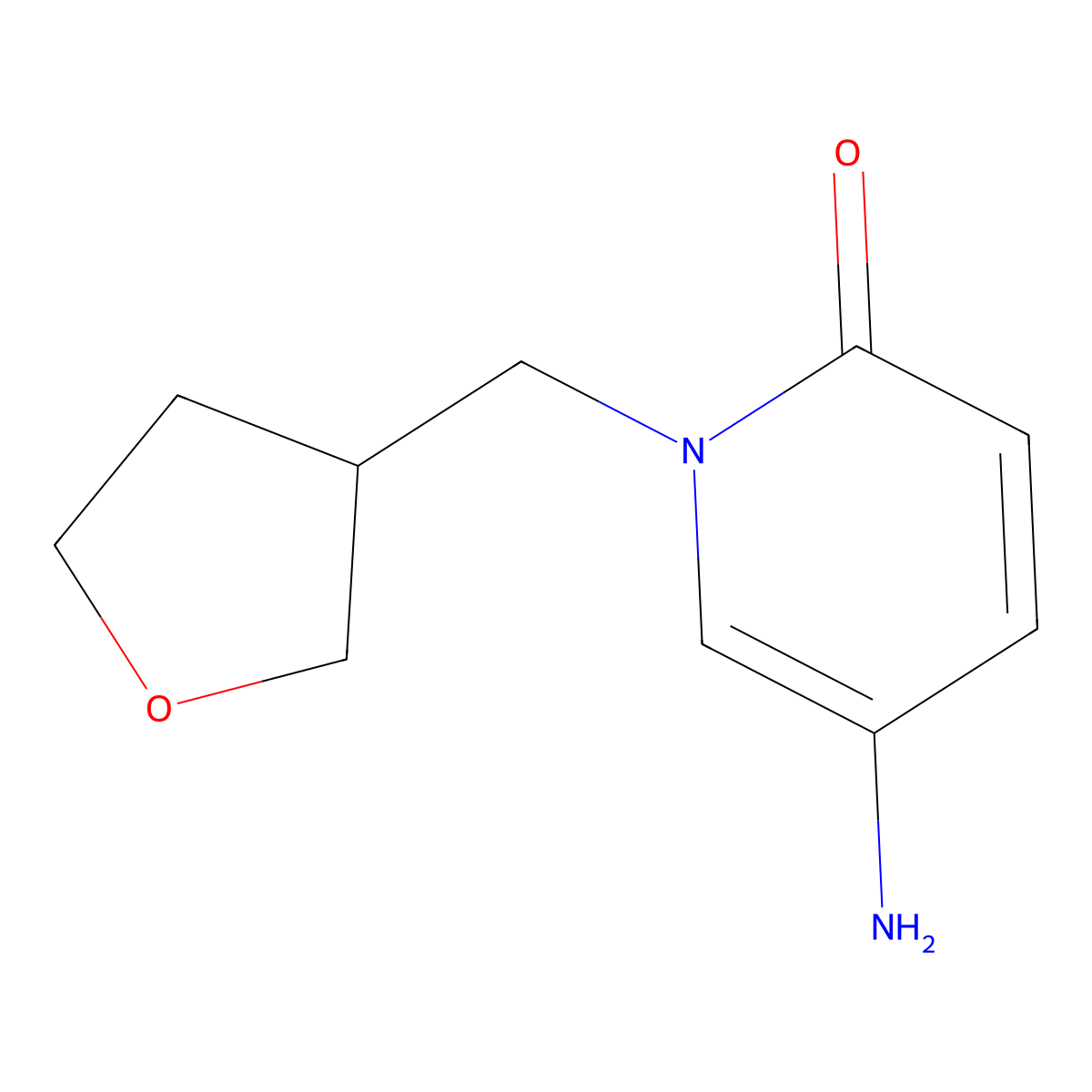 5-Amino-1-[(oxolan-3-yl)methyl]-1,2-dihydropyridin-2-one molecular structure, CAS 1249832-34-5