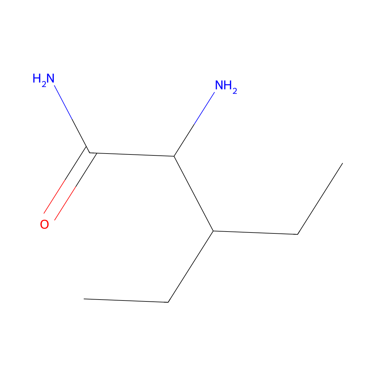 2-Amino-3-ethylpentanamide molecular structure, CAS 1249833-05-3