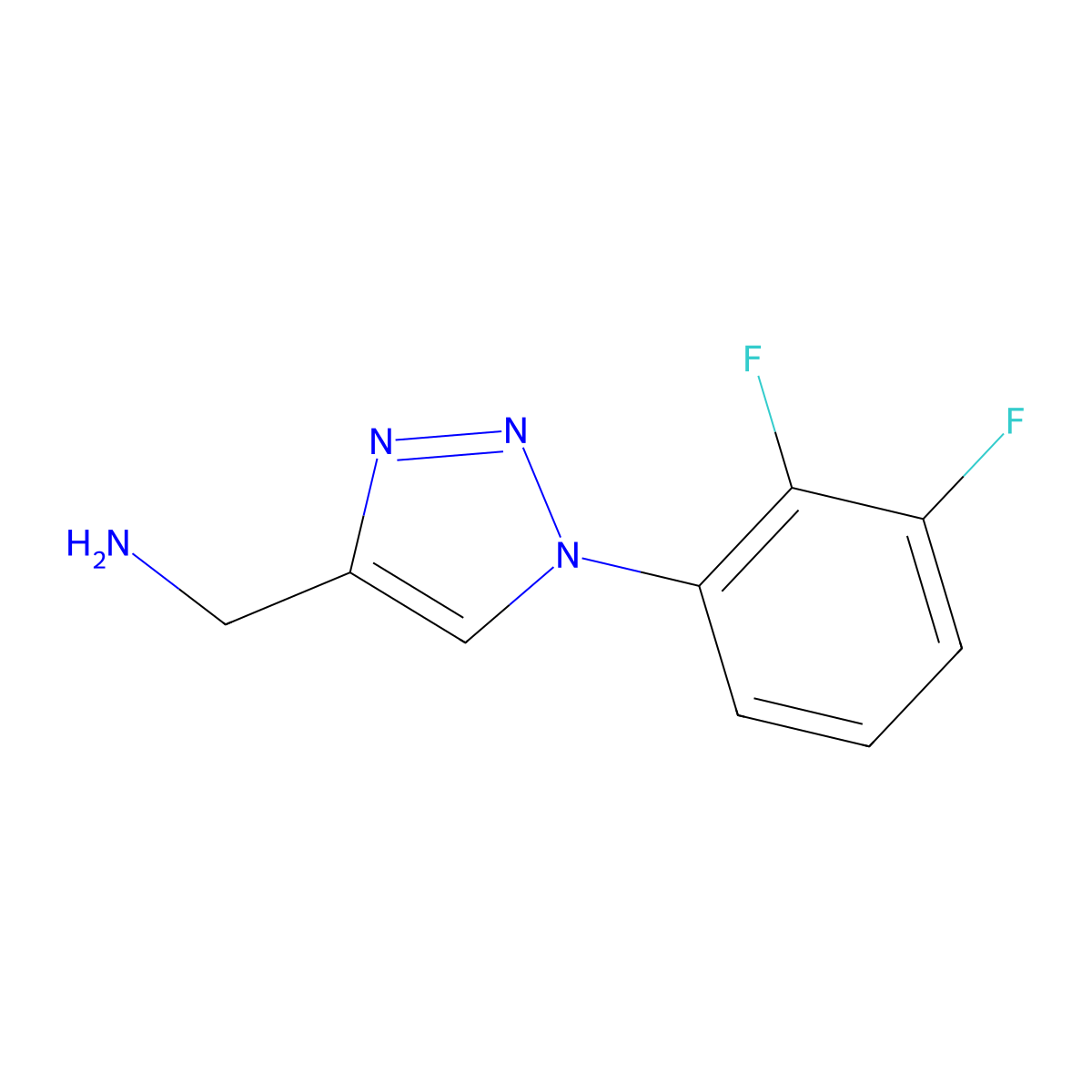 [1-(2,3-difluorophenyl)-1H-1,2,3-triazol-4-yl]methanamine molecular structure, CAS 1249833-86-0