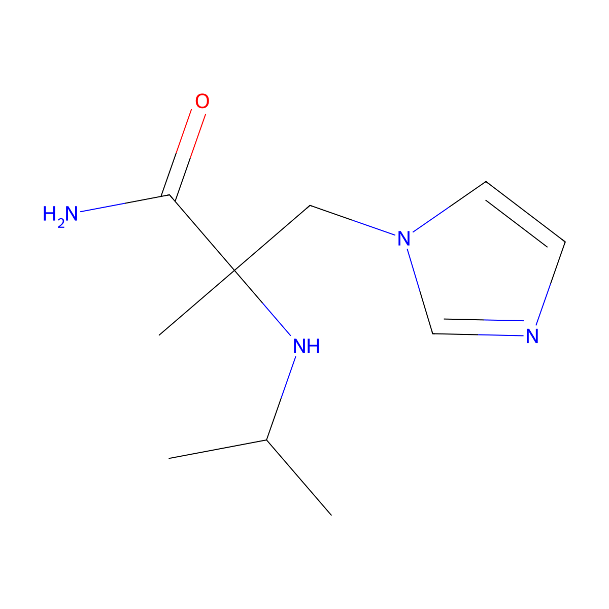 3-(1h-Imidazol-1-yl)-2-(isopropylamino)-2-methylpropanamide molecular structure, CAS 1249834-26-1