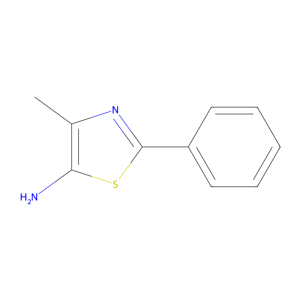 4-Methyl-2-phenyl-1,3-thiazol-5-amine molecular structure, CAS 1249834-47-6