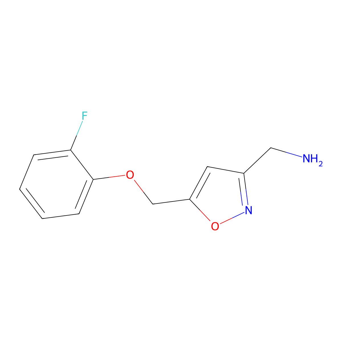 [5-(2-Fluorophenoxymethyl)-1,2-oxazol-3-yl]methanamine molecular structure, CAS 1249836-90-5