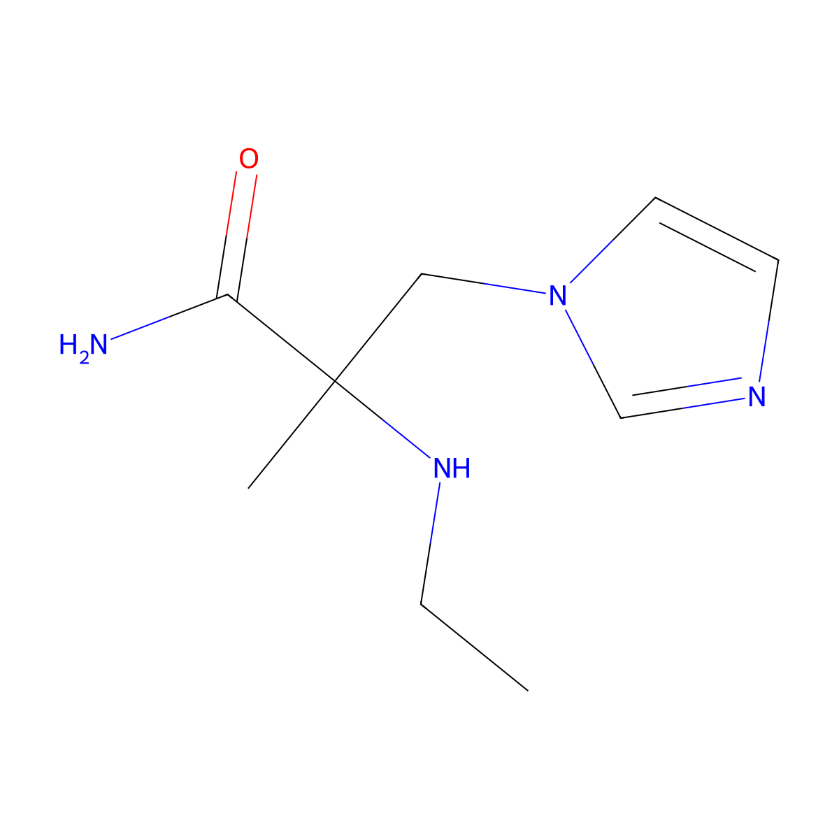 2-(Ethylamino)-3-(1h-imidazol-1-yl)-2-methylpropanamide molecular structure, CAS 1249837-08-8