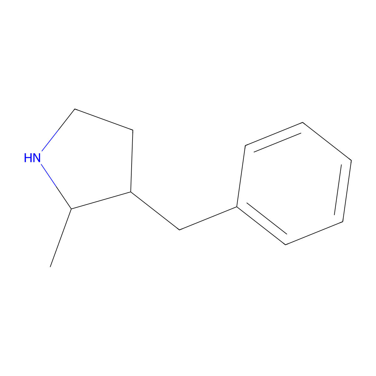 3-Benzyl-2-methylpyrrolidine molecular structure, CAS 1249839-91-5