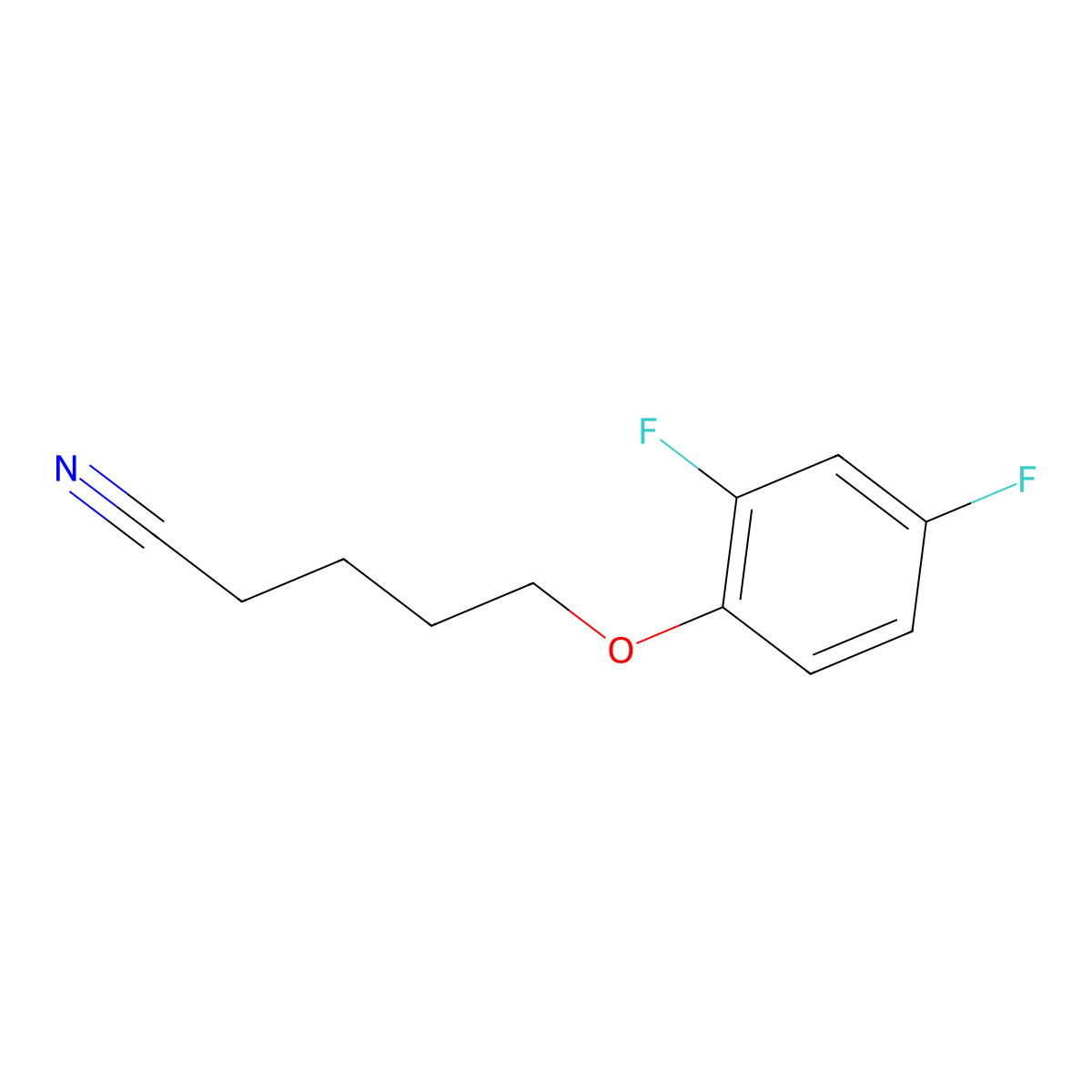 5-(2,4-Difluorophenoxy)pentanenitrile molecular structure, CAS 1249839-96-0