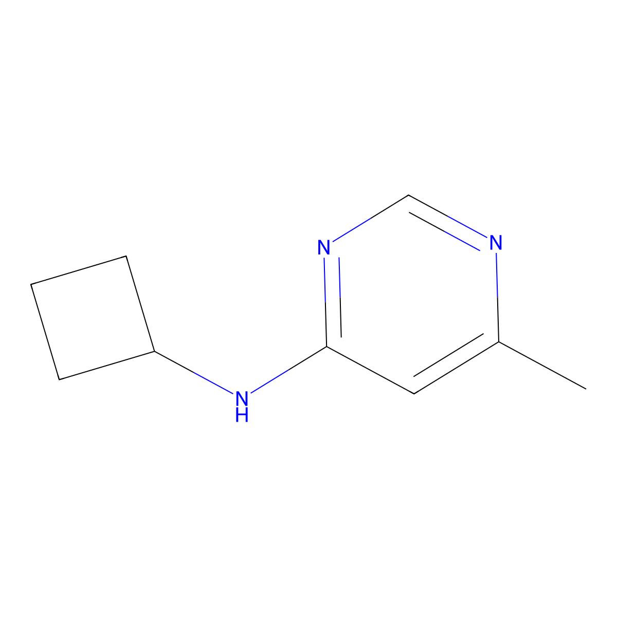 N-cyclobutyl-6-methylpyrimidin-4-amine molecular structure, CAS 1249843-37-5
