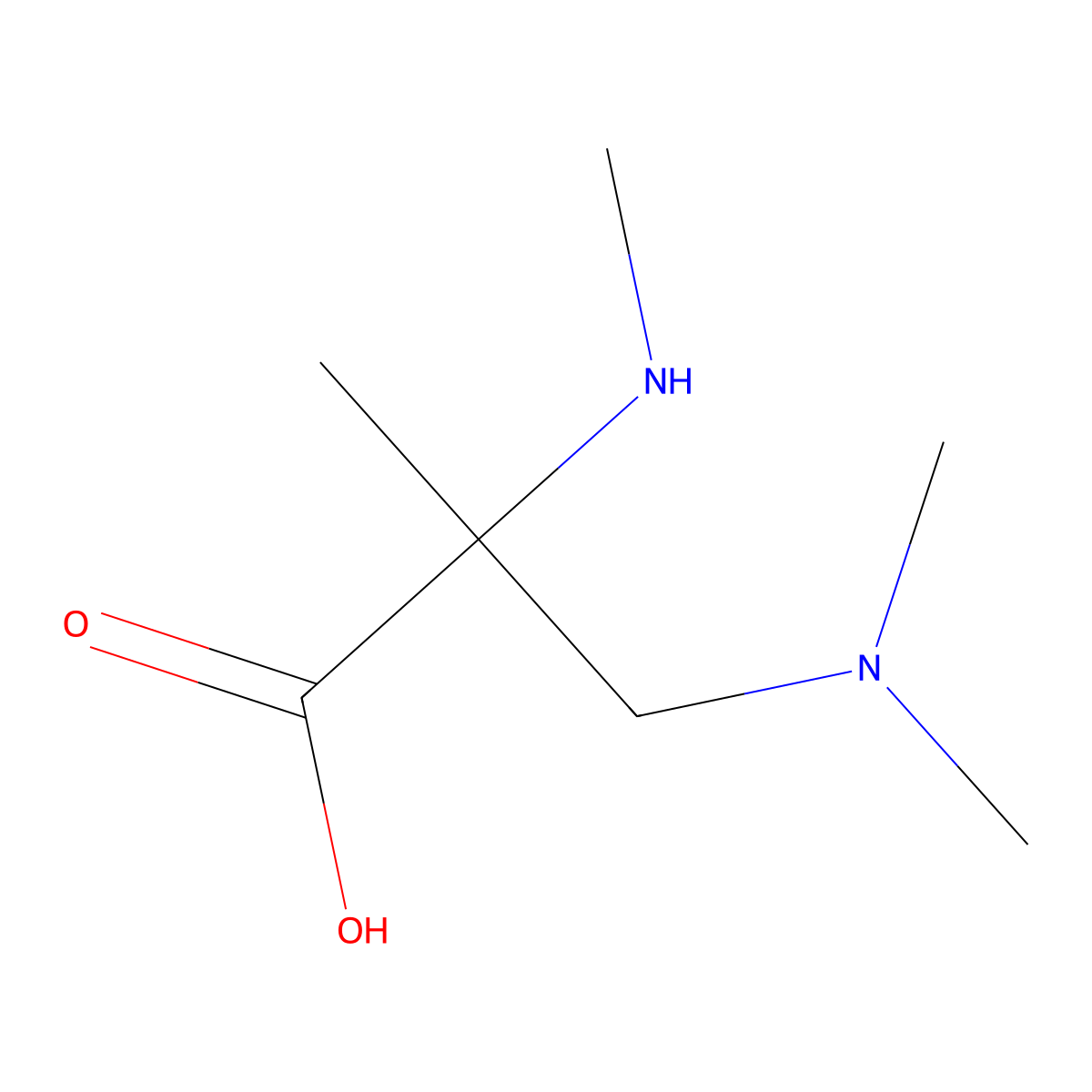 3-(Dimethylamino)-2-methyl-2-(methylamino)propanoic acid molecular structure, CAS 1249846-57-8