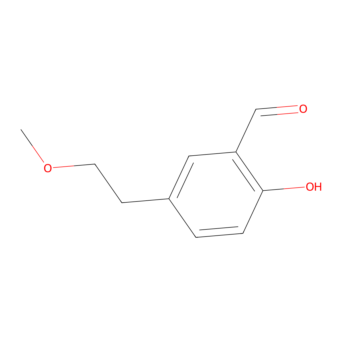 2-Hydroxy-5-(2-methoxyethyl)benzaldehyde molecular structure, CAS 1249846-78-3
