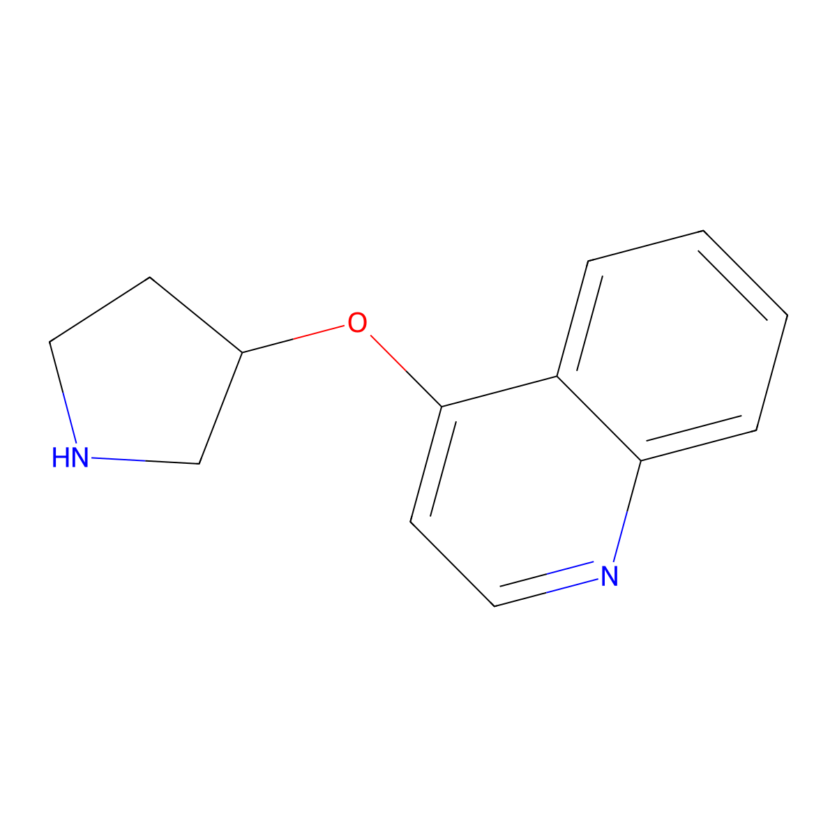 4-(Pyrrolidin-3-yloxy)quinoline molecular structure, CAS 1249847-49-1