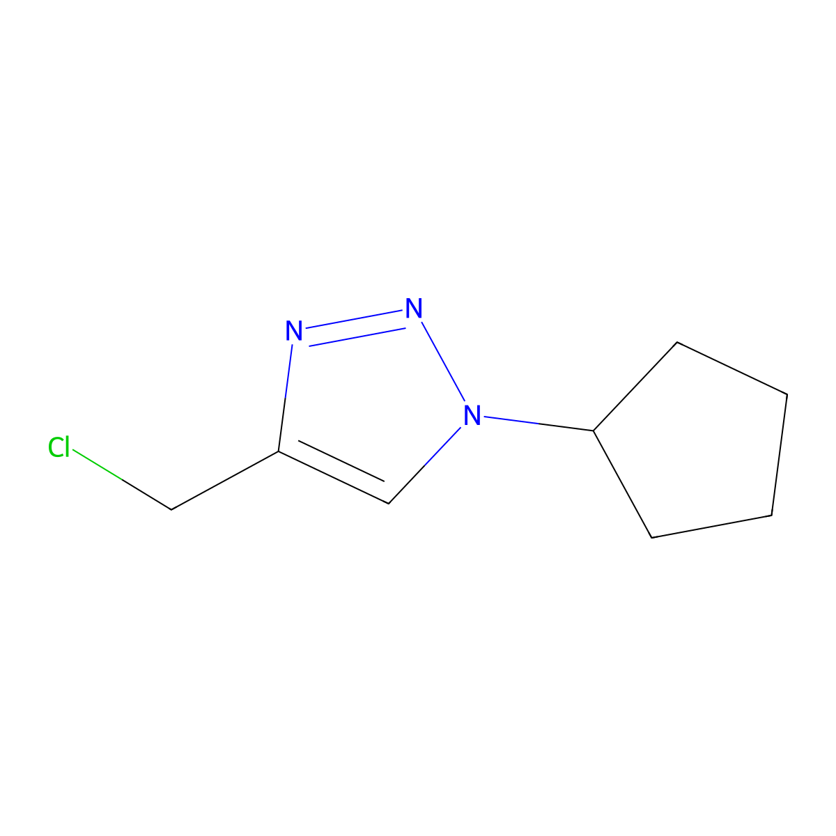 4-(chloromethyl)-1-cyclopentyl-1H-1,2,3-triazole molecular structure, CAS 1249848-95-0