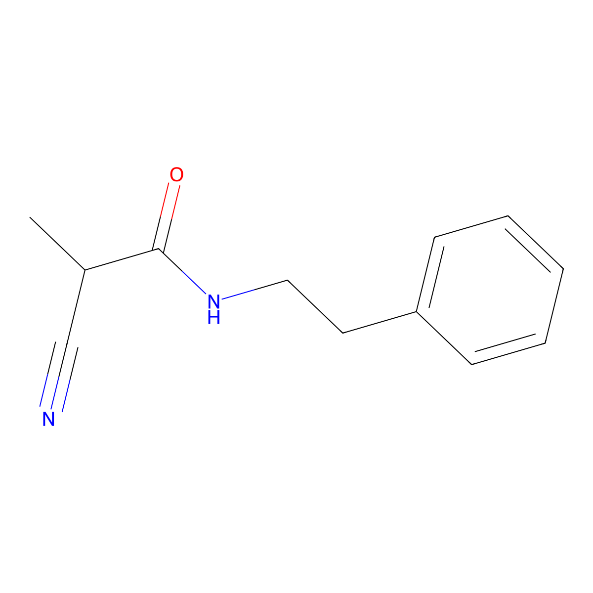 2-cyano-N-(2-phenylethyl)propanamide molecular structure, CAS 1249849-12-4