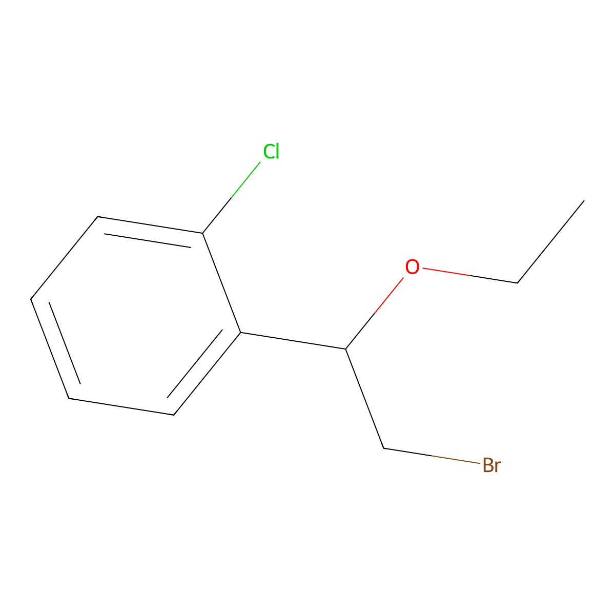 1-(2-Bromo-1-ethoxyethyl)-2-chlorobenzene molecular structure, CAS 1249850-40-5
