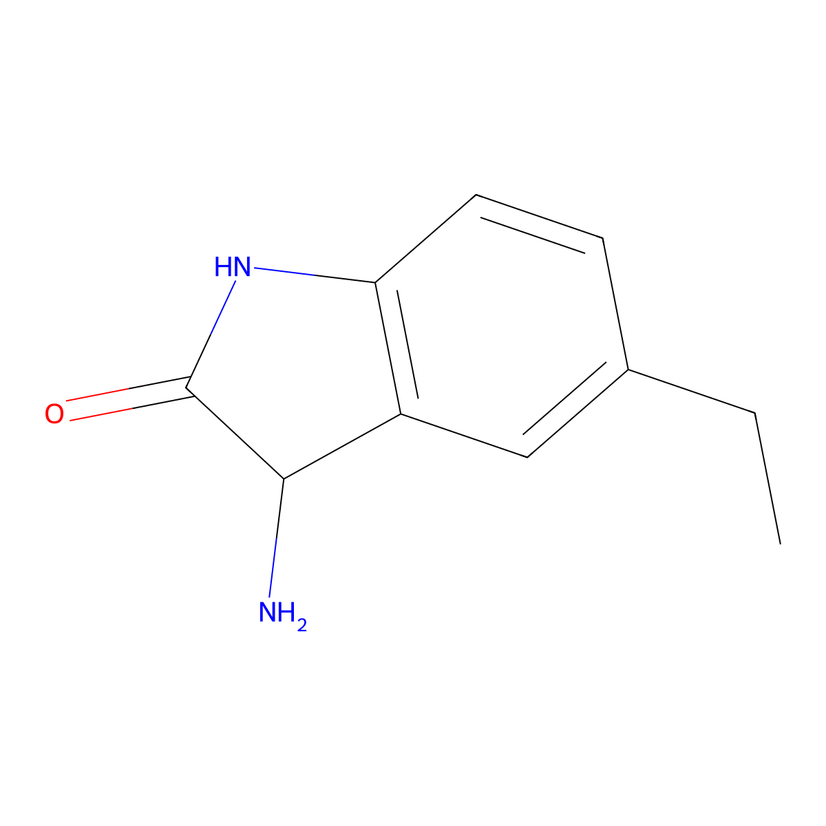 3-Amino-5-ethyl-2,3-dihydro-1H-indol-2-one molecular structure, CAS 1249850-53-0